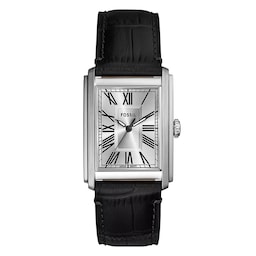17230865 - Carraway Three-Hand Black Leather & Stainless Steel Mens Watch