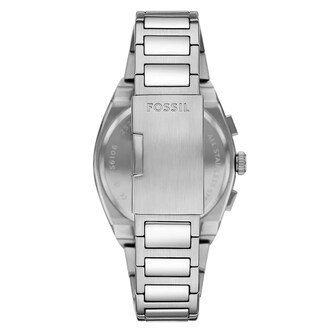 Fossil Everett Stainless Steel Blue Chronograph Mens Watch