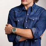 Fossil Everett Bicolour Green Chronograph Mens Watch