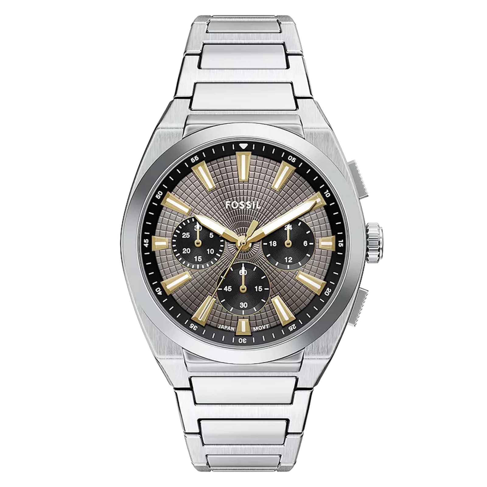Fossil Everett Stainless Steel Grey Dial Mens Watch