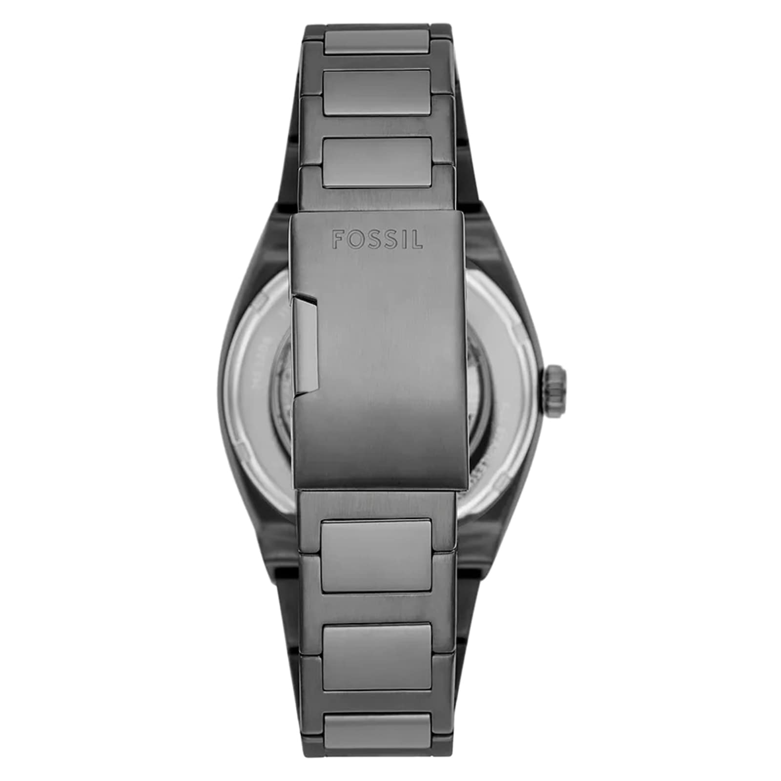 Fossil Everett Black Steel Skeleton Dial Mens Watch Fossil Everett Black Steel Skeleton Dial Mens Watch