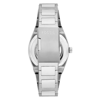 Fossil Everett Stainless Steel Blue Dial Mens Watch