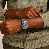 Fossil Everett Stainless Steel Blue Dial Mens Watch