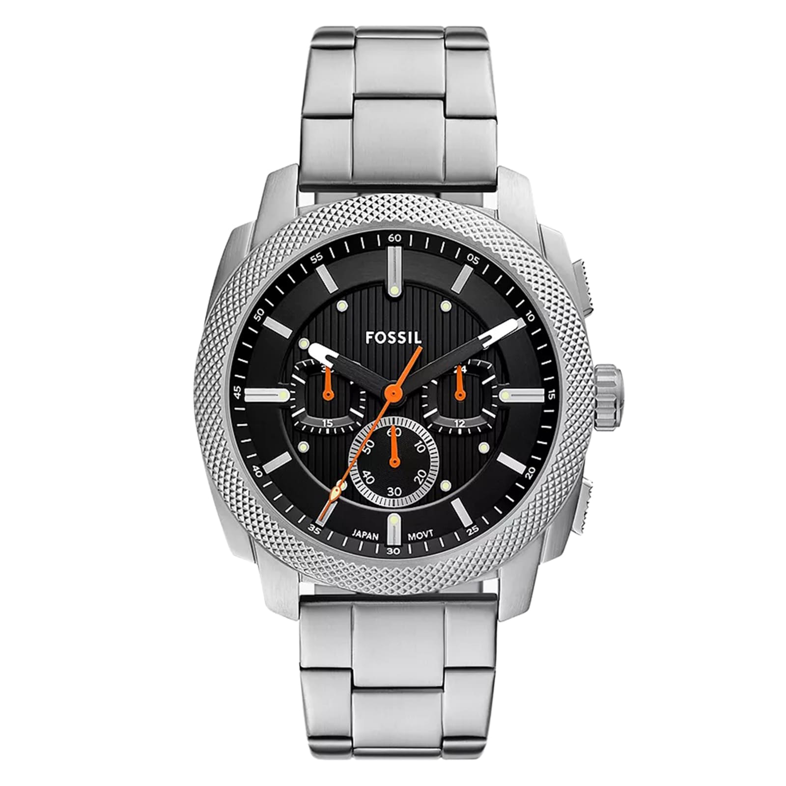 Fossil Machine Stainless Steel Black Chronograph Mens Watch