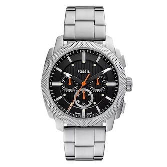 Fossil Machine Stainless Steel Black Chronograph Mens Watch