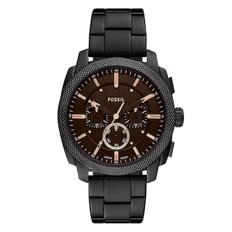 Fossil Machine Stainless Steel Brown Chronograph Mens Watch