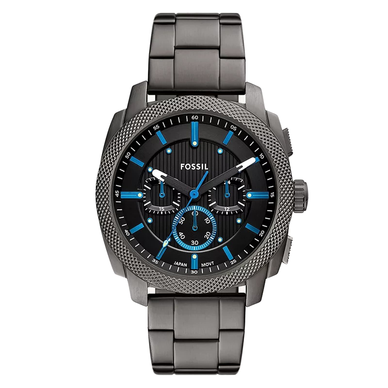Fossil Machine Stainless Steel Grey Chronograph Mens Watch