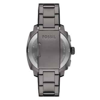 Fossil Machine Stainless Steel Grey Chronograph Mens Watch