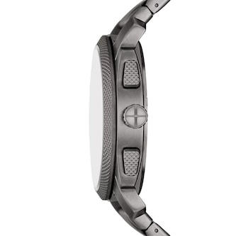 Fossil Machine Stainless Steel Grey Chronograph Mens Watch