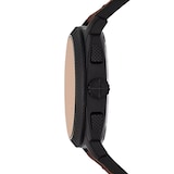 Fossil Machine Brown Leather Watch & Bracelet Set