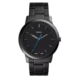 17230878 - Minimalist Stainless Steel Black Dial Mens Watch