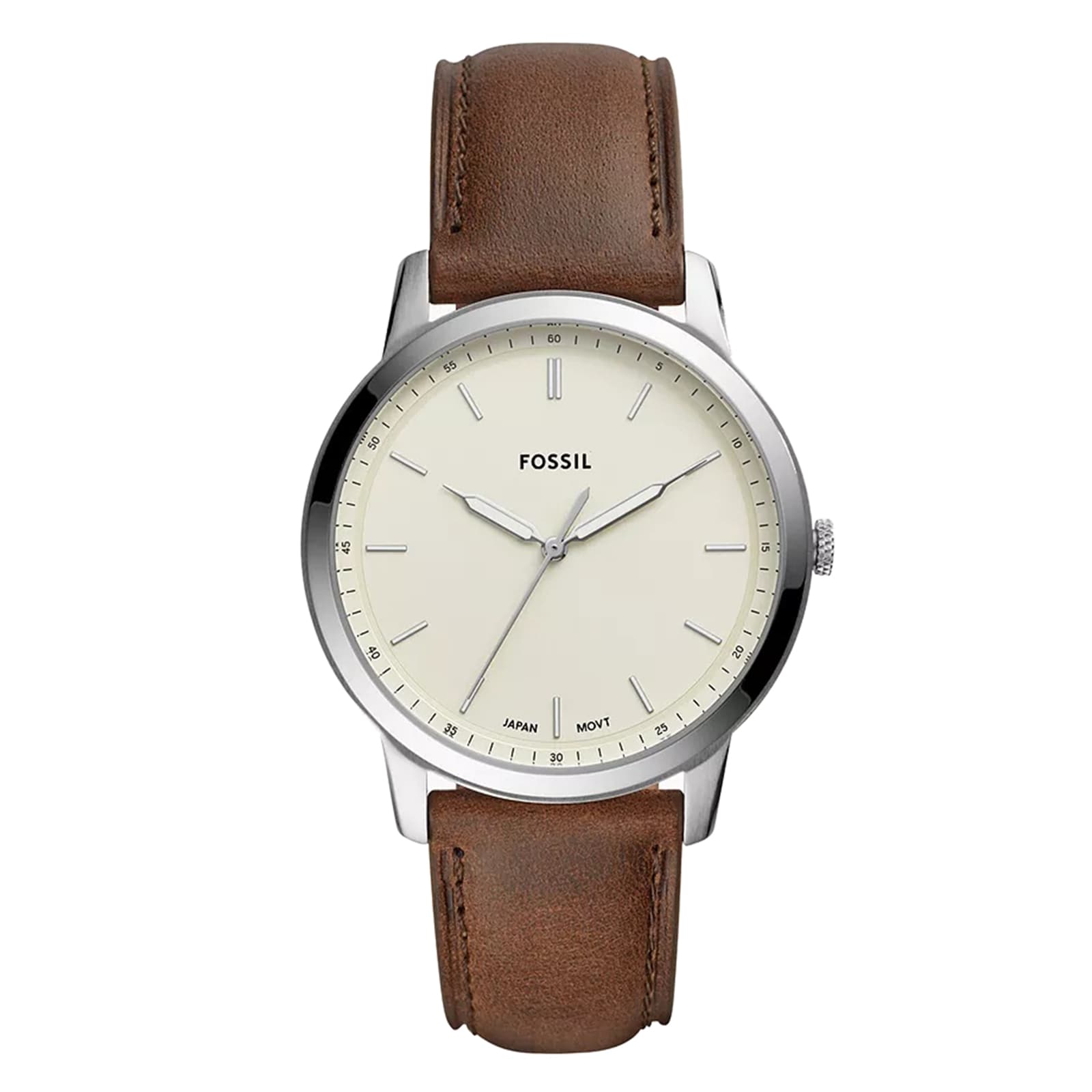 Fossil Minimalist Brown Dial Mens Watch