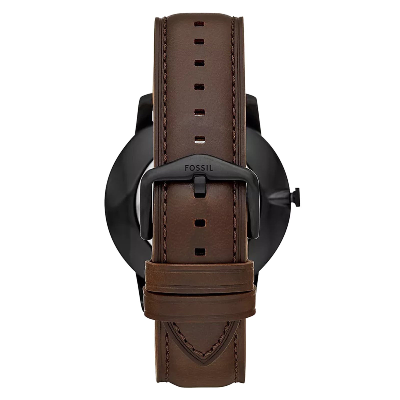 Fossil Minimalist Three-Hand Brown Leather Watch