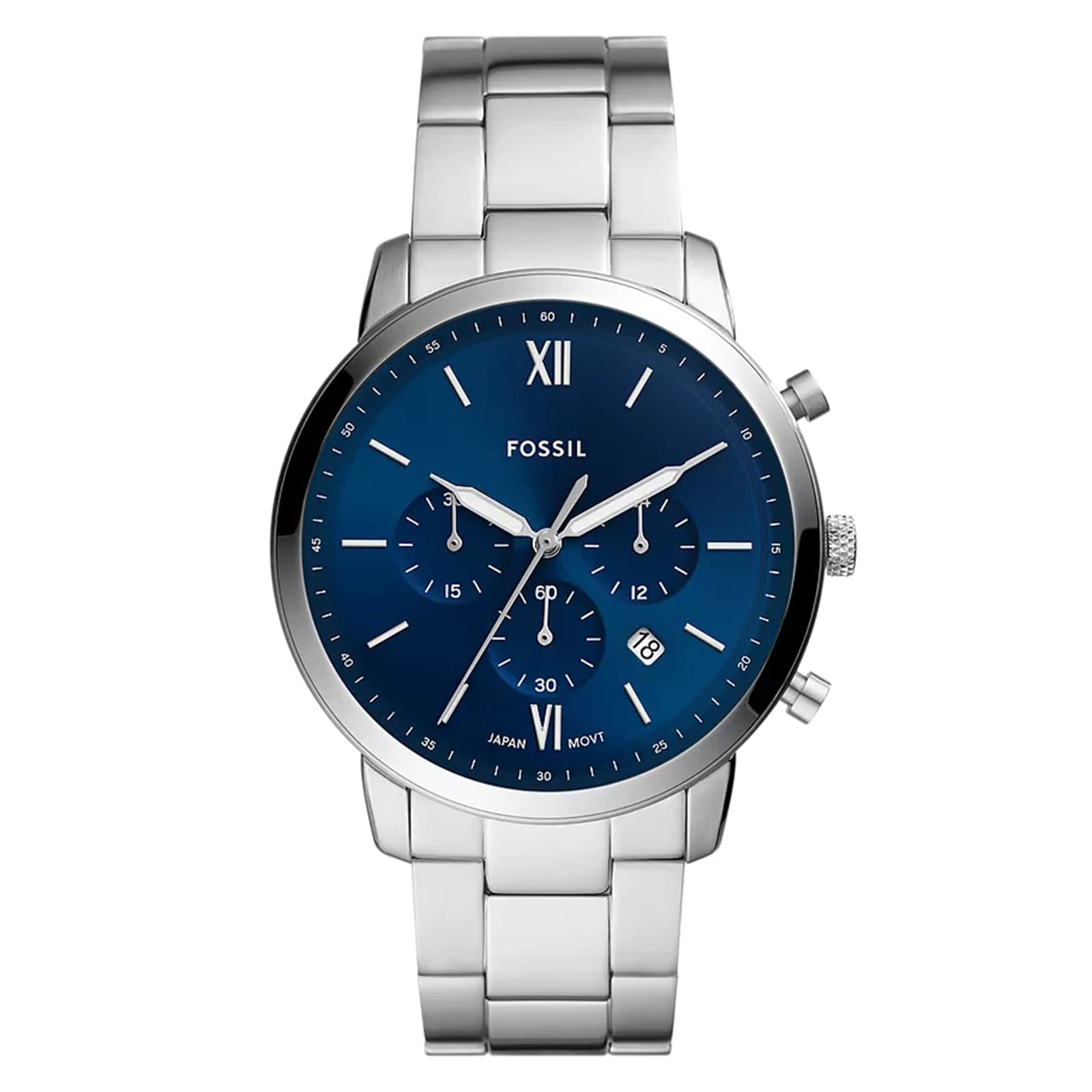 Fossil Neutra Blue Chronograph Stainless Steel Mens Watch
