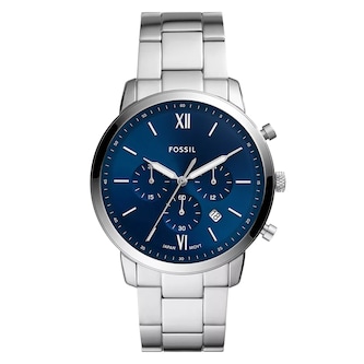 Fossil Neutra Blue Chronograph Stainless Steel Mens Watch