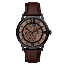 17230887 - Townsman Automatic Dark Leather Mens Watch