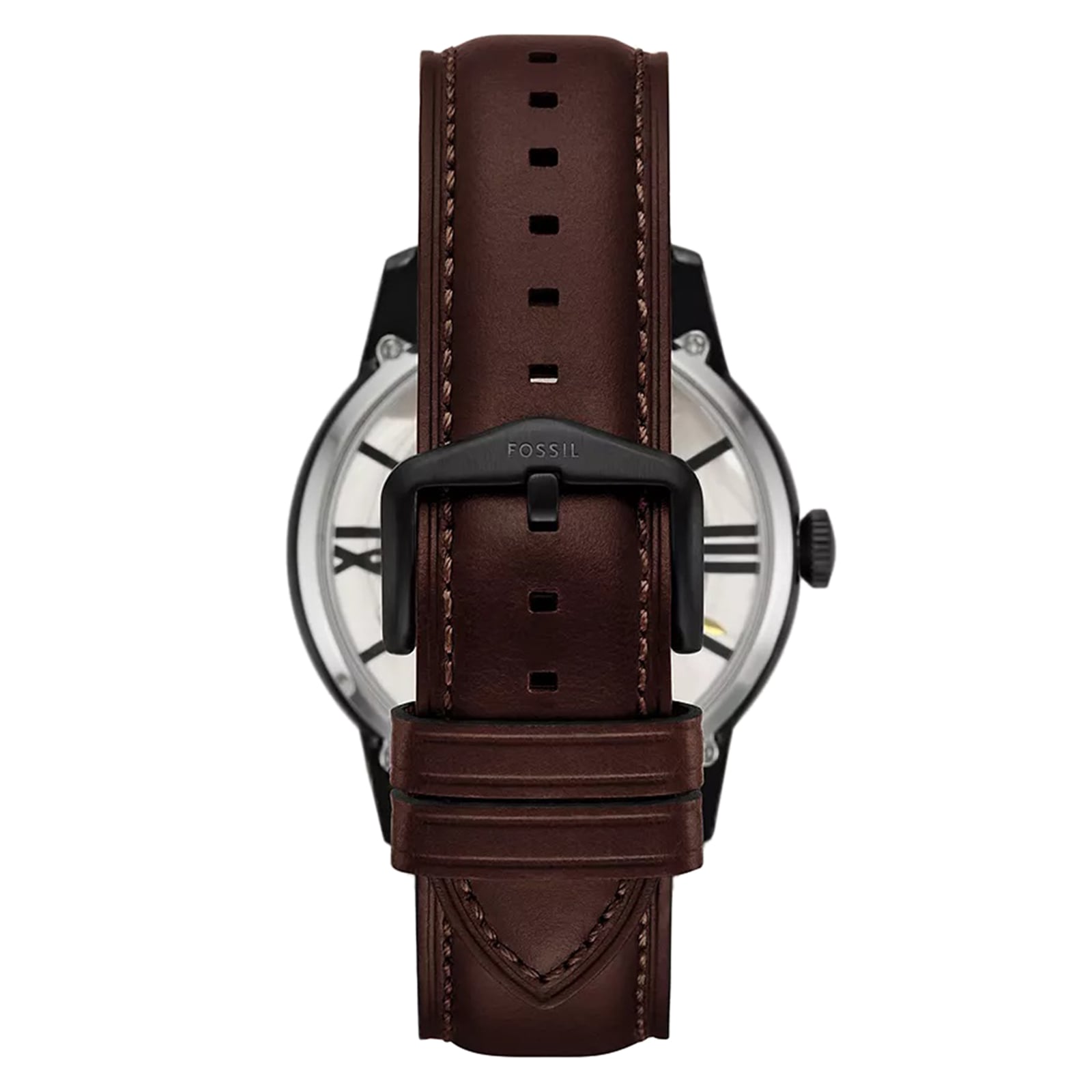 Fossil Townsman Automatic Dark Leather Mens Watch