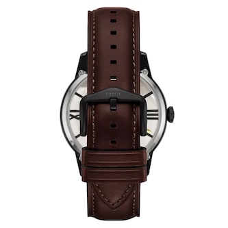 Fossil Townsman Automatic Dark Leather Mens Watch