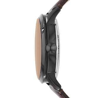 Fossil Townsman Automatic Dark Leather Mens Watch