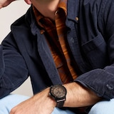 Fossil Townsman Automatic Dark Leather Mens Watch