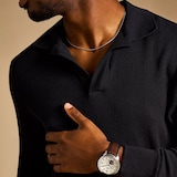 Fossil Townsman Automatic Brown Leather Mens Watch