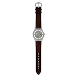 Fossil Townsman Automatic Brown Leather Skeleton Dial Mens Watch