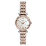 Fossil Carlie Mini Three-Hand Two-Tone Stainless Steel Ladies Watch
