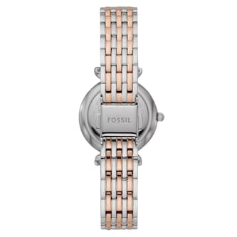 Fossil Carlie Mini Three-Hand Two-Tone Stainless Steel Ladies Watch