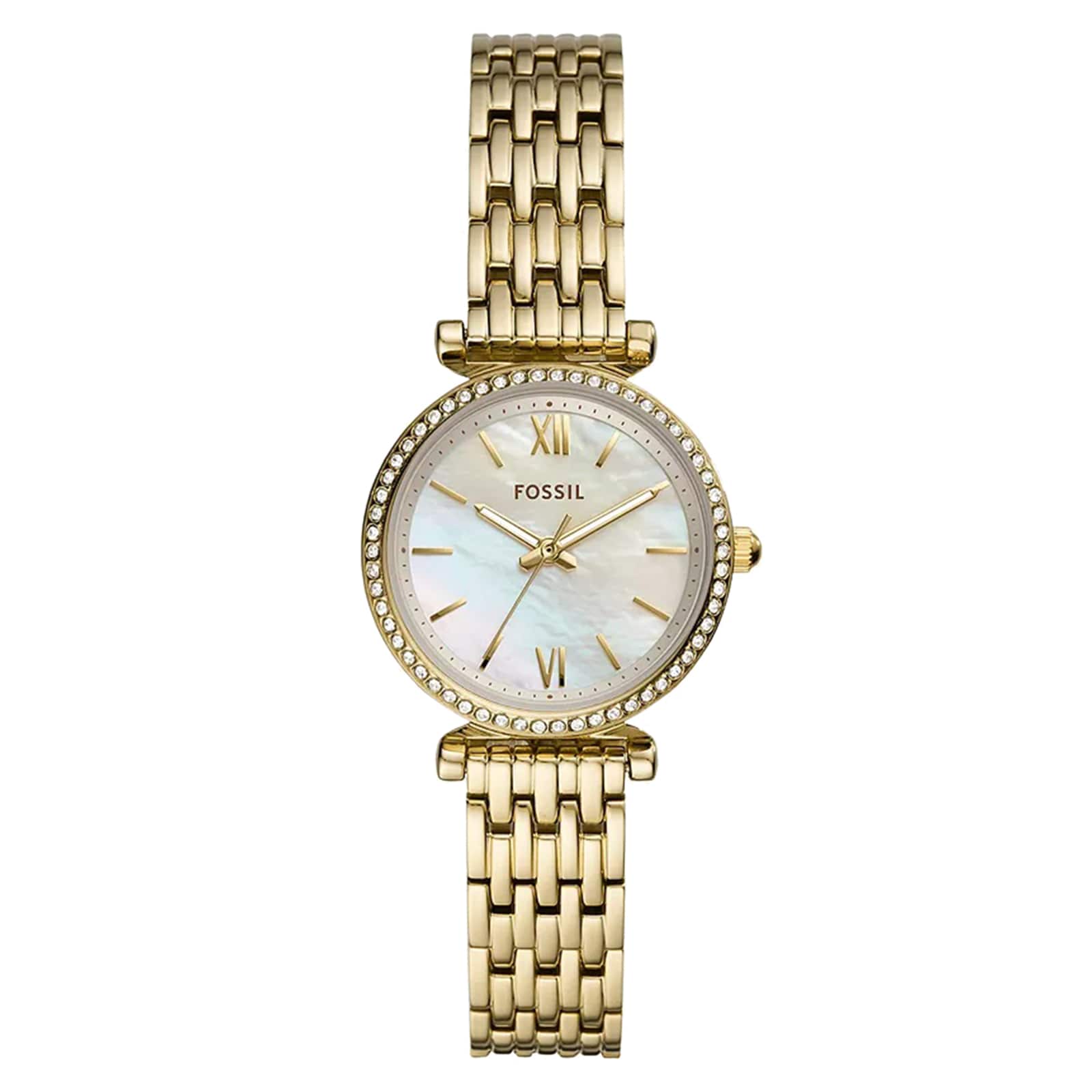 Fossil Carlie Mini Three-Hand Gold-Tone Stainless Steel Ladies Watch