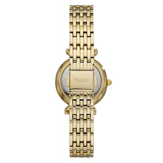 Fossil Carlie Mini Three-Hand Gold-Tone Stainless Steel Ladies Watch