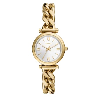 Fossil Carlie Three-Hand Gold-Tone Stainless Steel Ladies Watch
