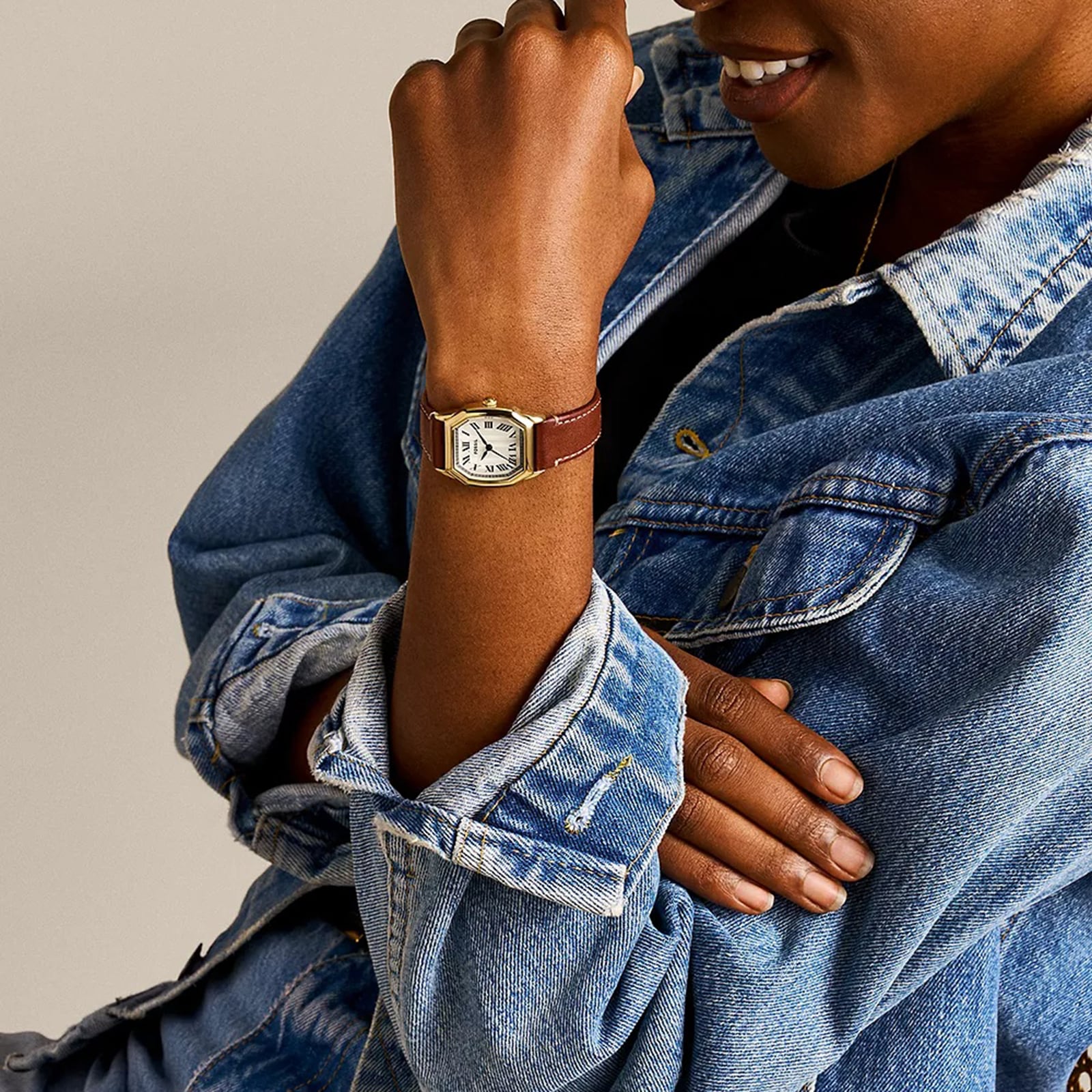 Fossil Harlow Three-Hand Medium Brown Leather Ladies Watch Fossil Harlow Three-Hand Medium Brown Leather Ladies Watch