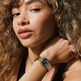 Fossil Harlow Three-Hand Gold-Tone Stainless Steel Black Dial Ladies Watch