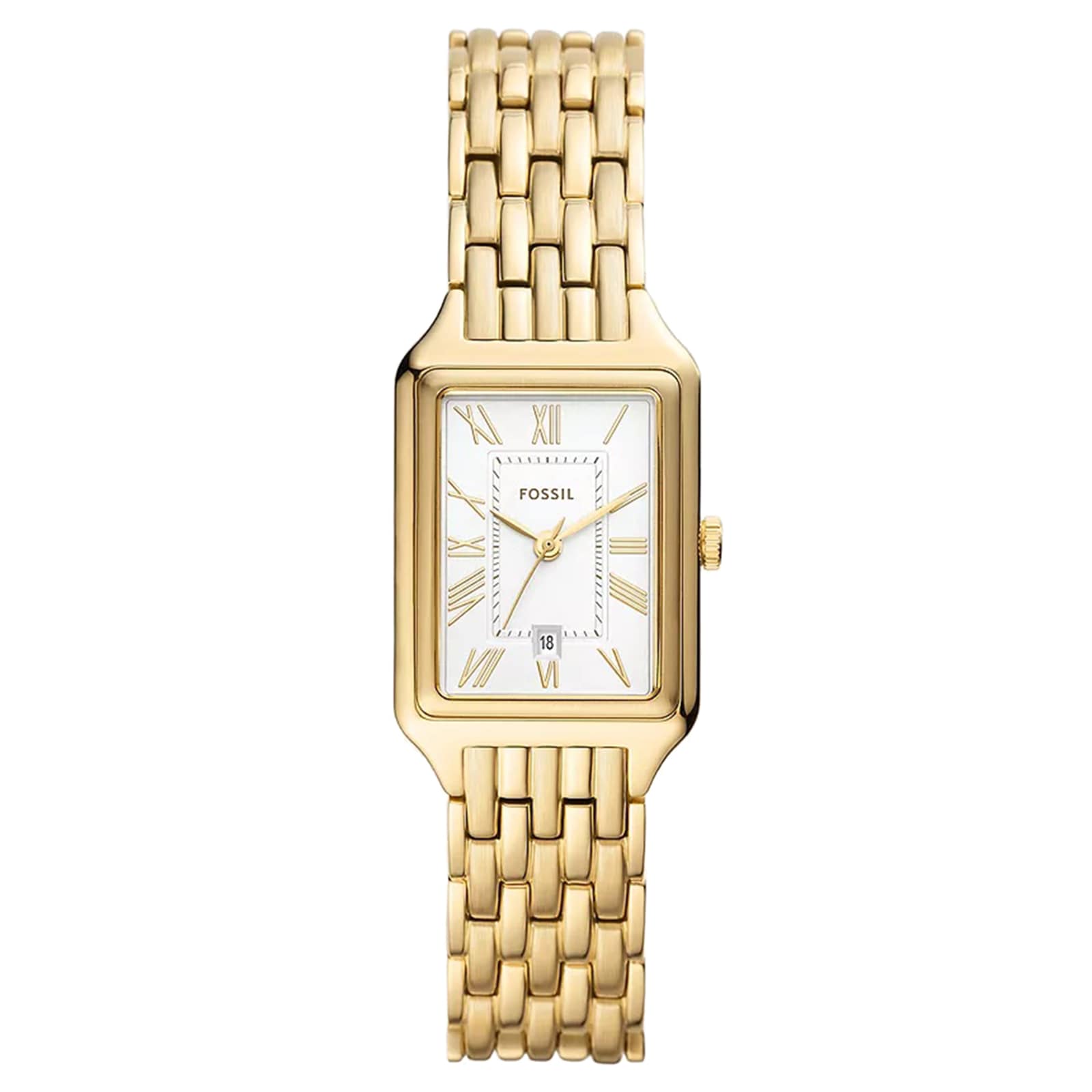 Fossil Raquel Three-Hand Date Gold-Tone Stainless Steel Ladies Watch