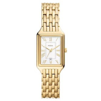 Fossil Raquel Three-Hand Date Gold-Tone Stainless Steel Ladies Watch