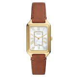 Fossil Raquel Three-Hand Date Medium Brown Leather Ladies Watch