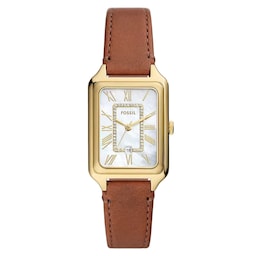 17230906 - Raquel Three-Hand Date Medium Brown Leather Ladies Watch