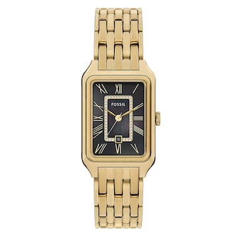 Fossil Raquel Three-Hand Date Gold-Tone Mother of Pearl Ladies Watch