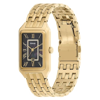 Fossil Raquel Three-Hand Date Gold-Tone Mother of Pearl Ladies Watch