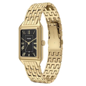 Fossil Raquel Three-Hand Date Gold-Tone Black Dial Ladies Watch