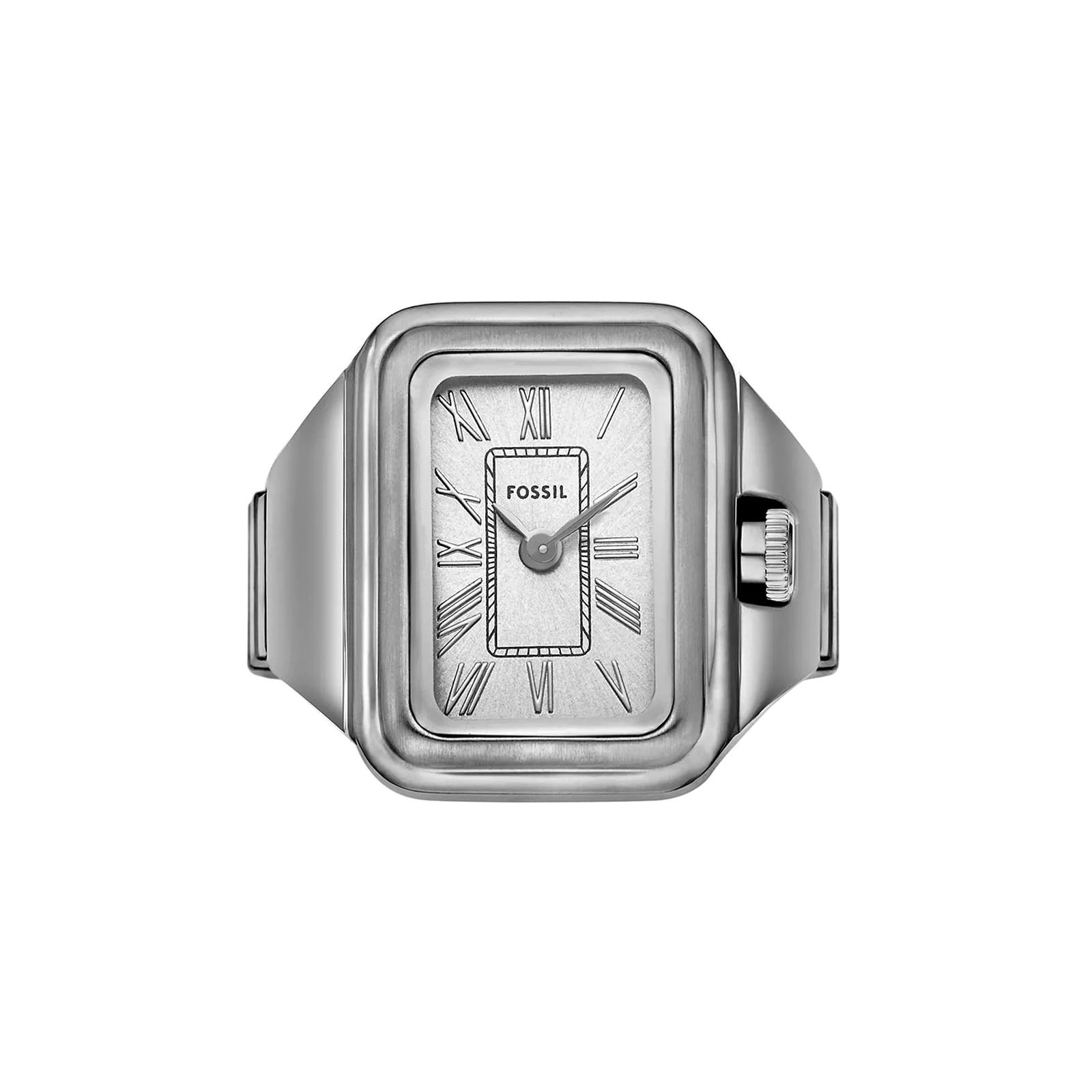 Fossil Raquel Two-Hand Stainless Steel Watch Ring