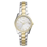 Fossil Scarlette Mini Three-Hand Date Two-Tone Stainless Steel Ladies Watch