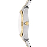 Fossil Scarlette Three-Hand Date Two-Tone Green Dial Ladies Watch