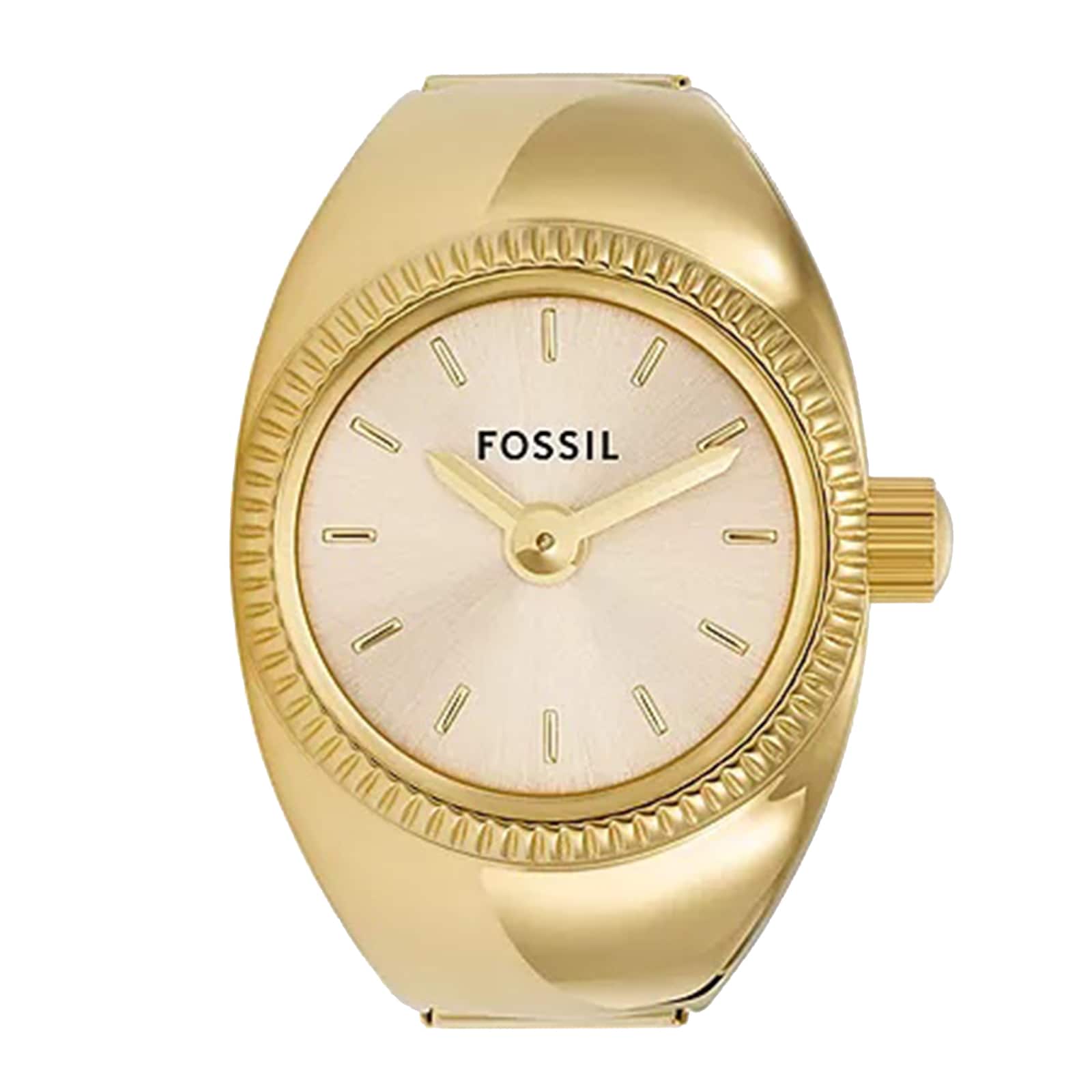 Fossil Two-Hand Gold-Tone Stainless Steel Watch Ring