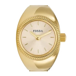 17230917 - Two-Hand Gold-Tone Stainless Steel Watch Ring