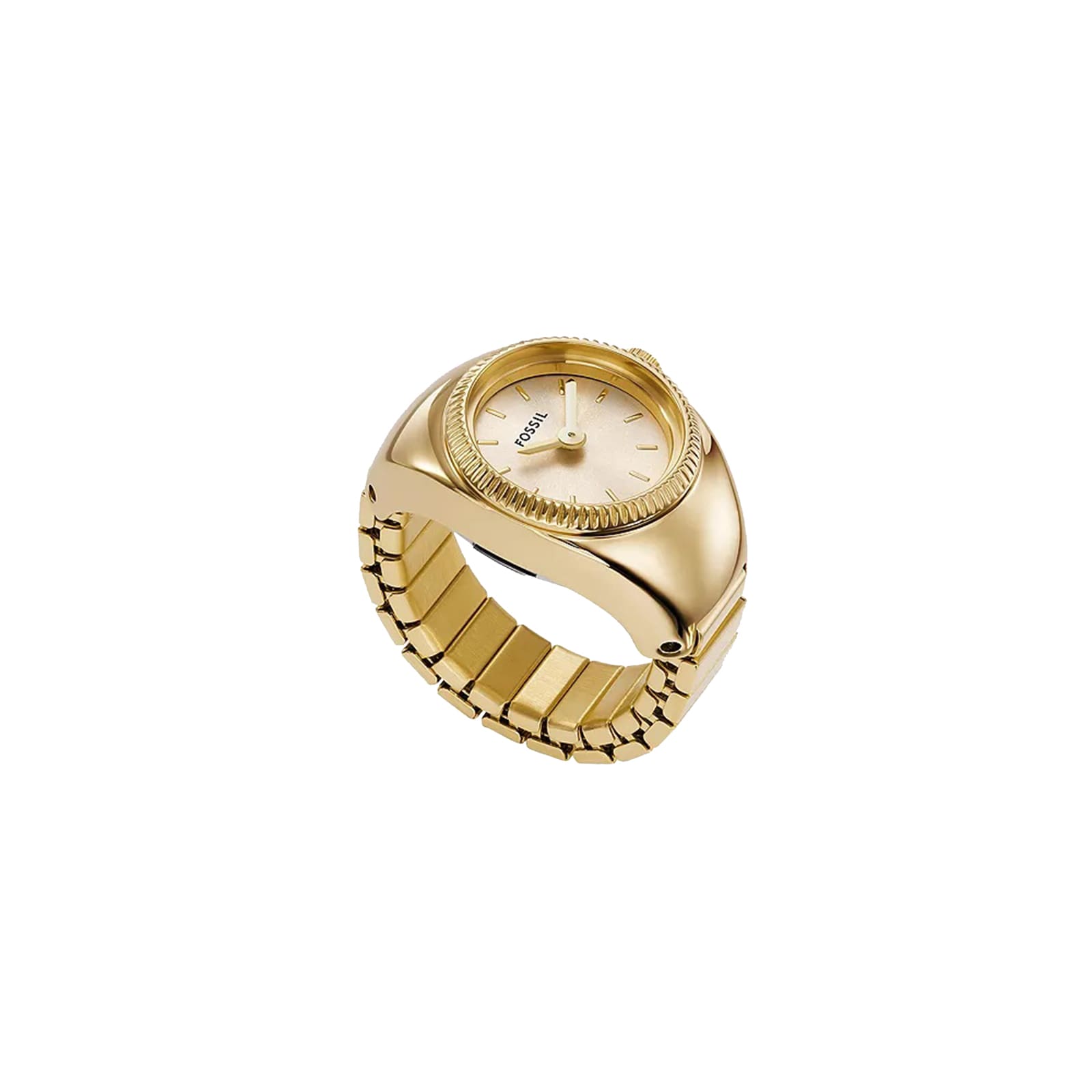 Fossil Two-Hand Gold-Tone Stainless Steel Watch Ring Fossil Two-Hand Gold-Tone Stainless Steel Watch Ring