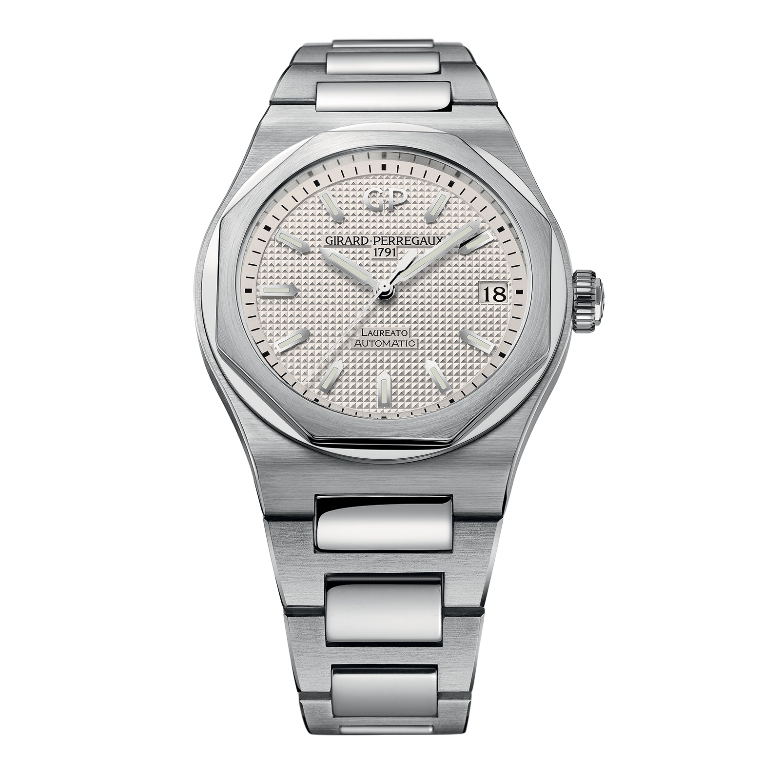 Girard Perregaux Laureato Silver 42mm Mens Watch Girard Perregaux Laureato Silver 42mm Mens Watch