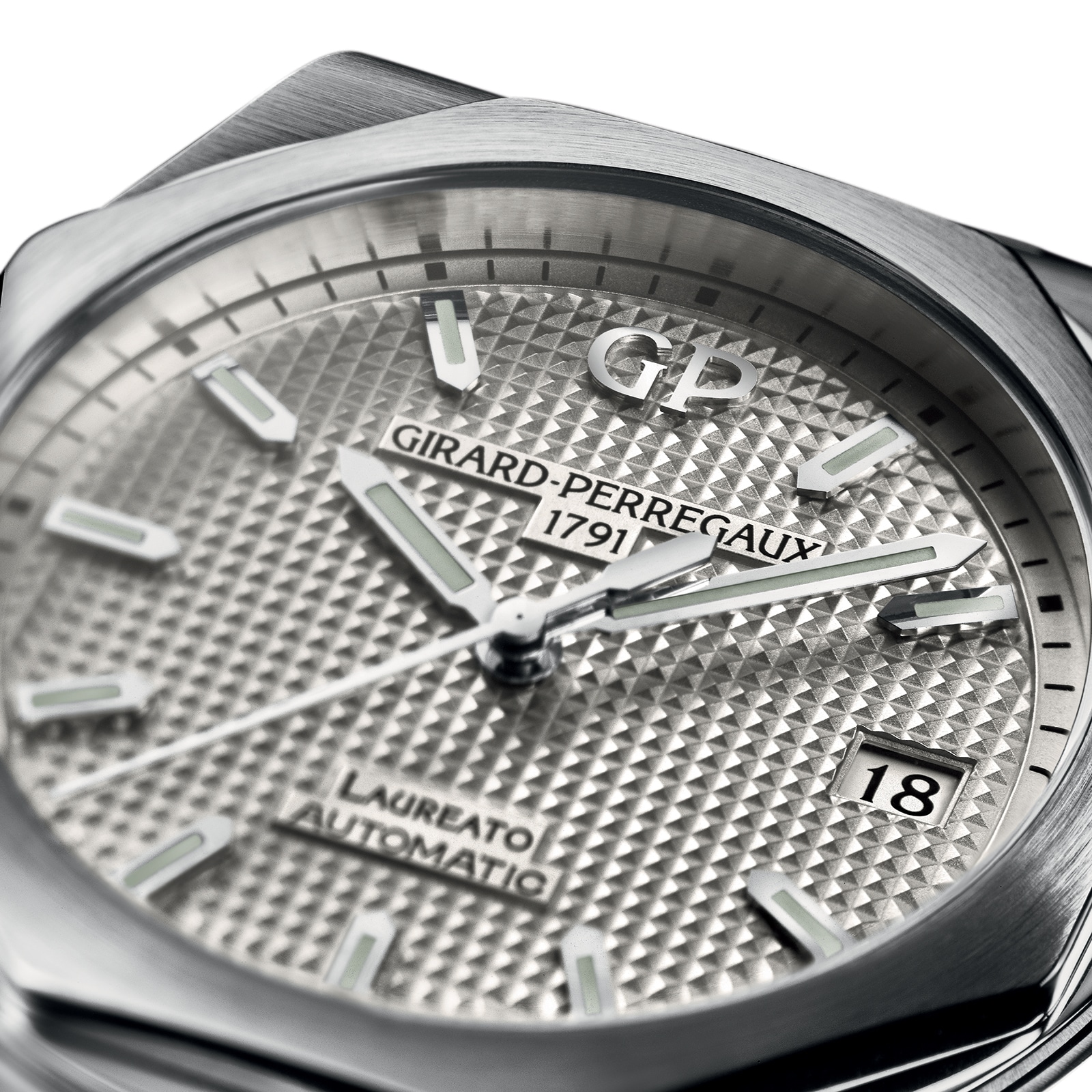 Girard Perregaux Laureato Silver 42mm Mens Watch Girard Perregaux Laureato Silver 42mm Mens Watch