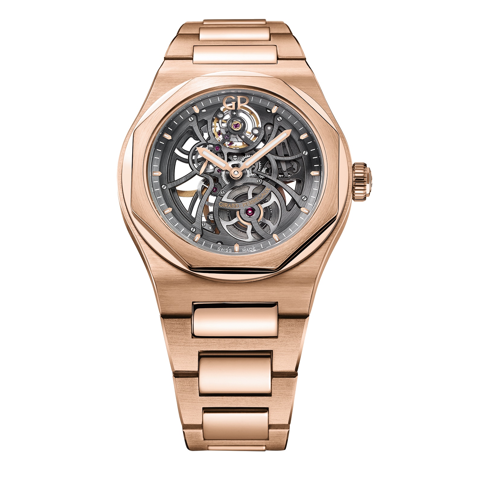 Laureato Rose Gold Skeleton 42mm