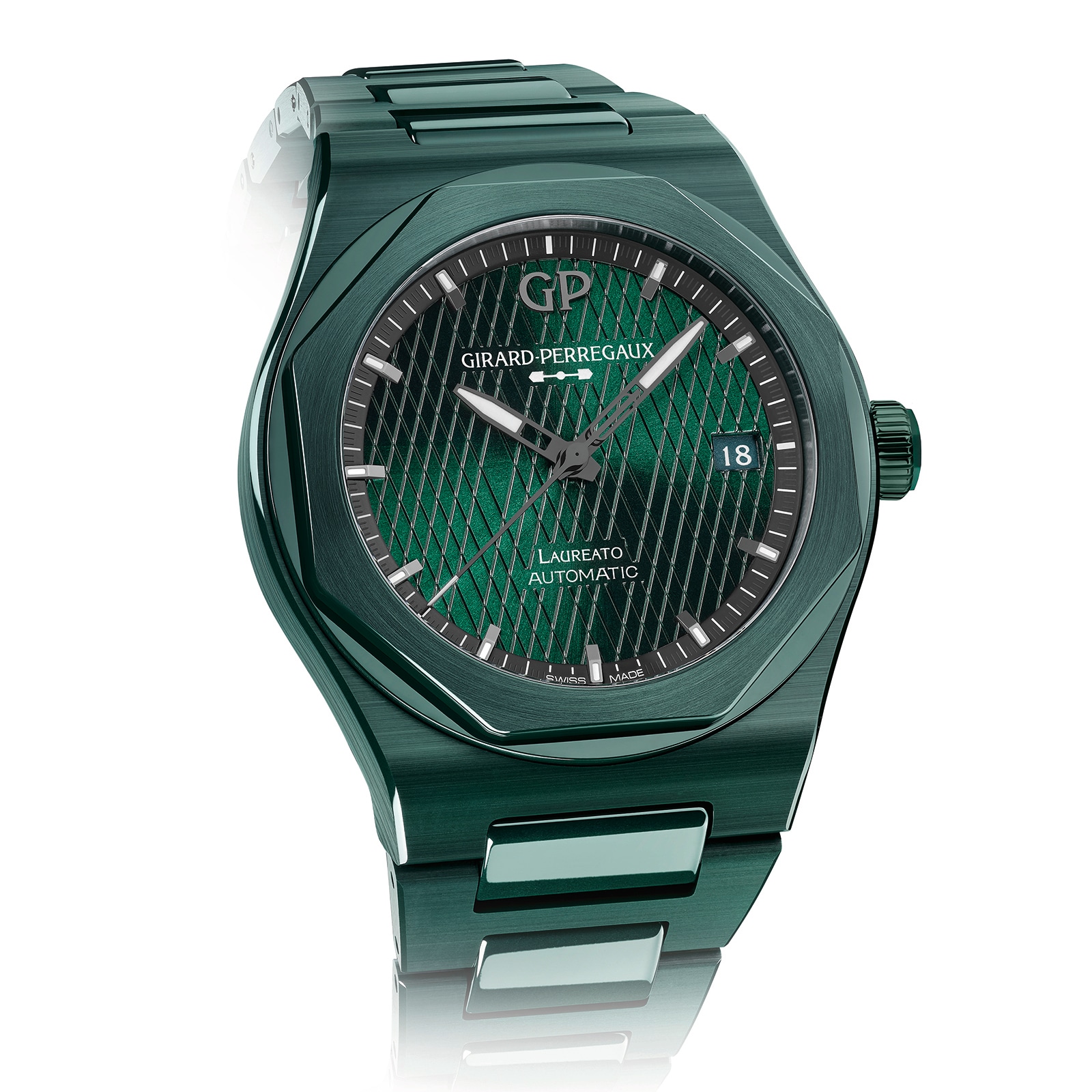 Girard Perregaux Laureato Green Ceramic Aston Martin Limited Edition 38mm